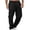 Black, variant on CFLVAEK Big and Tall Men's Cargo Pants with Multi Pockets Elastic Waist Outdoor Workout Cargo Pant Solid Color Loose Wide Leg Pants for Gym Running Black M
