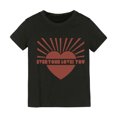 thumbnail image 1 of Cathalem T-shirt à Manches Courtes pour Garçons, Mode Graphique, Col Rond, Chandail Mignon, Crop Top Basique pour Fille, Noir 14, 1 of 4