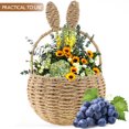 thumbnail image 2 of SHISUYAN Woven Basket with Handle Rabbit Ear Flower Arrangement Basket Woven Flower Basket, 2 of 8