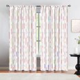 thumbnail image 3 of Colorful Medieval Geometry Blackout Curtains 2 Panel Set, Bohemian Rainbow Lines Noise Reducing Drapes & Curtains, Washable Protecting Privacy Window Shades for Bedroom Office Cafe-W84xL84in, 3 of 5