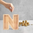 thumbnail image 5 of WRKEKC Clearance Personalized Wooden Name Money Box Wooden Deposit Box Twenty Six English Letters, 5 of 5