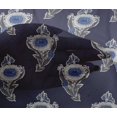 thumbnail image 4 of oneOone Viscose Chiffon Fabric Leaves & Floral Block Printed Fabric 1 Yard 42 Inch Wide, 4 of 4