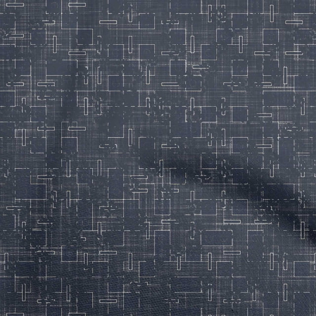 oneOone Silk Tabby Black Fabric Geometric Sewing Craft Projects Fabric Prints By Yard 42 Inch Wide-S2