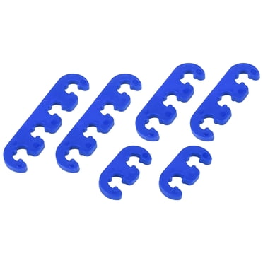 Unique Bargains 6 Pcs Séparateurs Universels de Bougies d'Étincelles de Moteur de Voiture 7mm 8mm 9mm Support de Séparateurs de Fil d'Allumage Noir