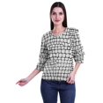 thumbnail image 2 of Moomaya Ruffle Sleeve Printed Cotton Womens Tops Plus Size Short T-Shirt Top, 2 of 4