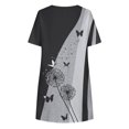 thumbnail image 5 of EQWLJWE Robes pour Femmes 2023 Élégantes Robes d'Été Décontractées pour Femmes Col Rond Manches Courtes Pliées avec Poche Robes Imprimées Robes pour Femmes Grande Taille, 5 of 5