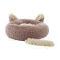 thumbnail image 3 of DOLITY Lit Rond pour Chat Chaud Maison Lit pour Chien Nid Doux Antidérapant Confortable Auto-Chauffant Marron 80cm, 3 of 9
