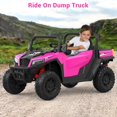thumbnail image 3 of 24V 4WD Ride-On Dump Truck with Remote Control, 2-Seater Electric Construction Vehicle with Dump Bed & Shovel, 3 of 8