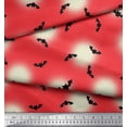 thumbnail image 3 of Soimoi Georgette Viscose Fabric Moon & Bat Halloween Fabric Prints by Yard 42 Inch Wide, 3 of 3