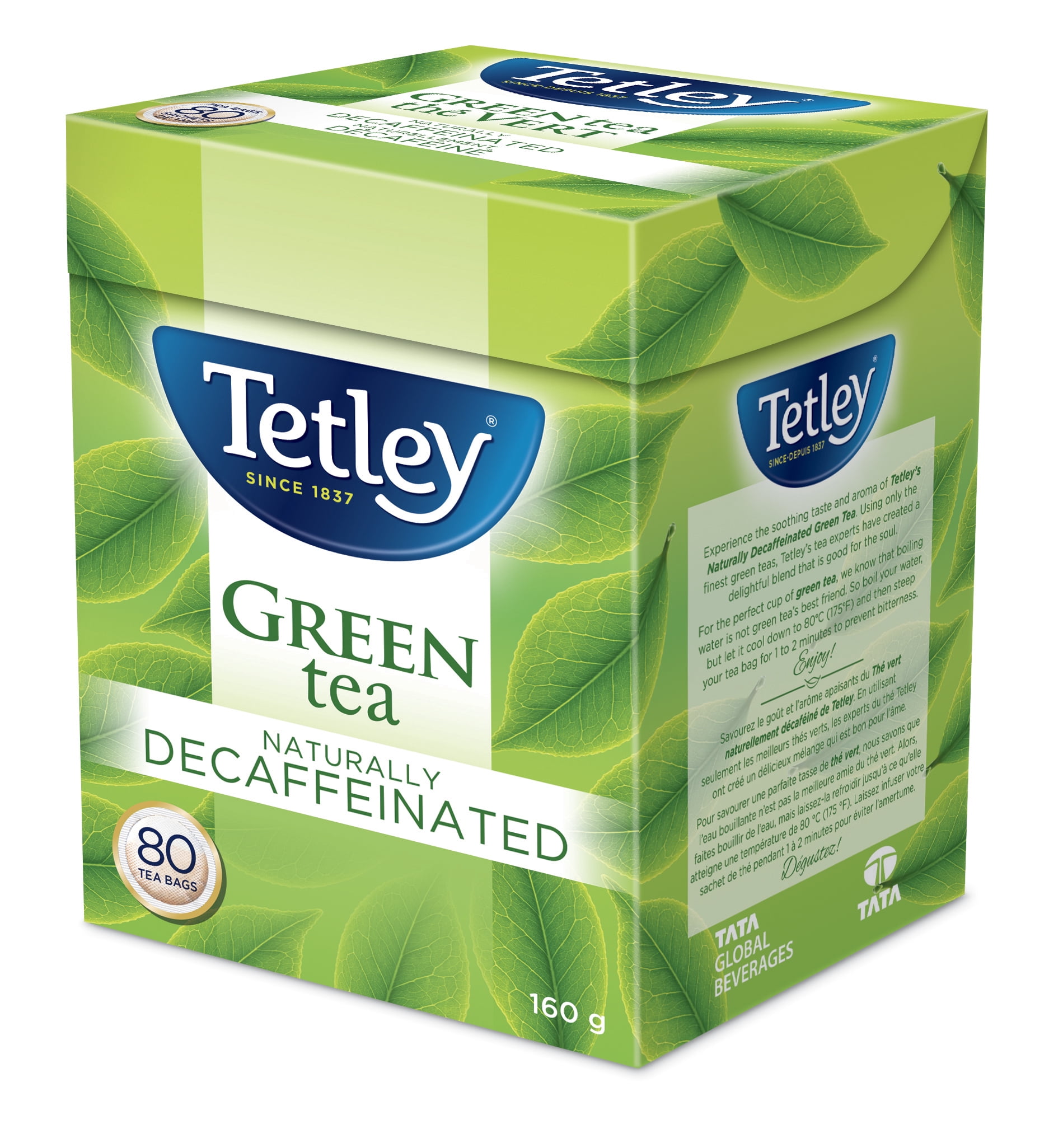 Tetley Naturally Decaffeinated Green