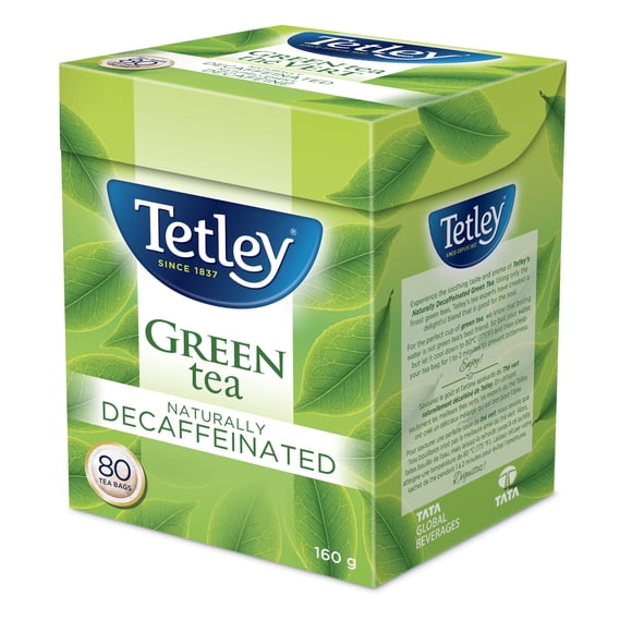 Tetley Thé Vert Naturellement Décaféiné