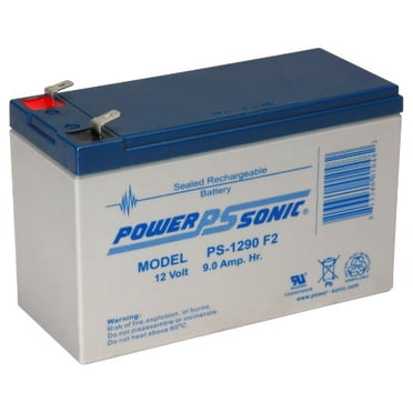 Power-Sonic PS-1290 12 Volt 9 Amp Hour Rechargeable SLA Battery (F2 Terminals)