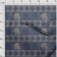 thumbnail image 2 of oneOone Cotton Silk Fabric Floral & Elephant Block Print Sewing Fabric BTY 42 Inch Wide, 2 of 4