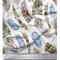 thumbnail image 1 of Soimoi Velvet Fabric feather African Print Fabric by Yard 58 Inch Wide, 1 of 1