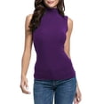 thumbnail image 2 of tarylea Womens Sleeveless Tops Plus Size High Neck Tank Tops Slim Fitted Undershirt Basic Layer Tees, 2 of 5