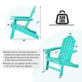 thumbnail image 4 of Costway Lot de 4 Chaises Adirondack de Patio Résistantes aux Intempéries pour Jardin et Terrasse avec Porte-Gobelet Turquoise, 4 of 7