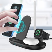 TopLLC Wireless Charger Three In One Wireless Charger With Multifunctional 15W Fast Charging And Multiple Interface Charging Detachable Storage For Wireless Charging Wireless charging