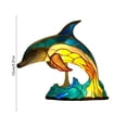 thumbnail image 2 of Ornements de Lampe en Résine 15 cm Prise USB Lumière Colorée en Forme de Dauphin Animal Ornament(1Pcs) Rkxzt, 2 of 7