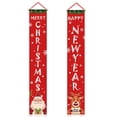 thumbnail image 2 of 2Pcs Couplets Christmas Porch Front Door Hanging Banners Outdoor Flags Signs Holiday Decor, 2 of 10