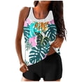 thumbnail image 2 of UPPADA Two Piece Tankini Swimsuits for Women High Waisted 2 Piece Bathing Suits Floral Print Tankini Set Tummy Control Modest Swimwear for Holiday Purple Tankini Multicolor,Xl, 2 of 6