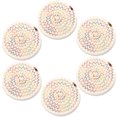 thumbnail image 1 of tredstone 6Pcs Sets de Table Résistant aux Taches Antidérapant Cup Coussin Fait à la Main Isolation Ronde Tresse Cuisine Fournitures Colorées Blanc, 1 of 6