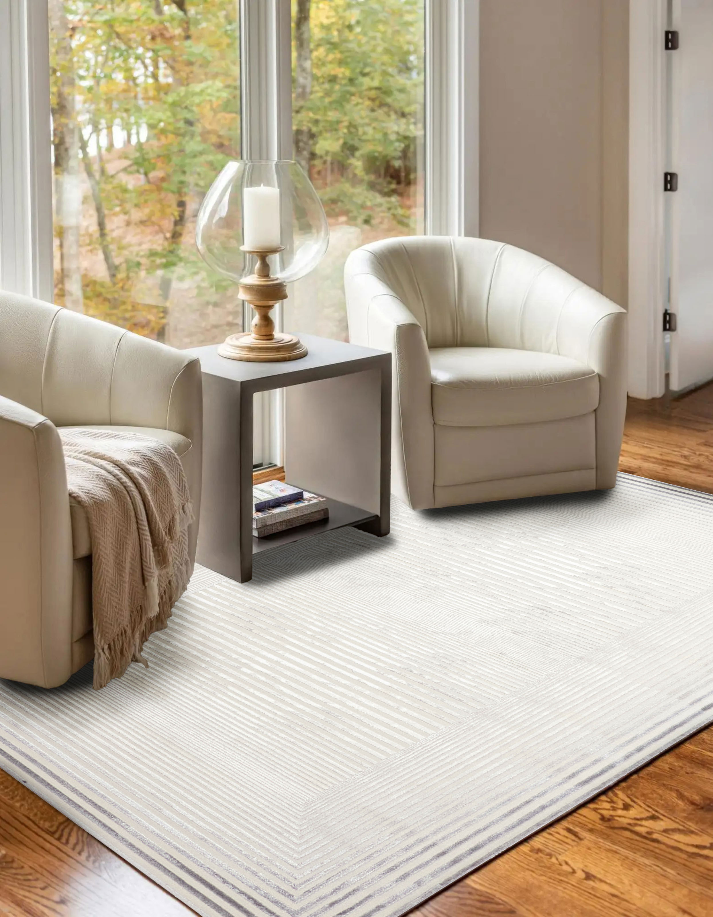 ECARPET Tapis Contemporain/Moderne Ramona pour Salon, Chambre, Salle A Manger, Entrée, Couloir et Plus Encore.