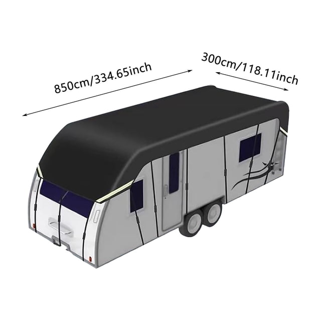 BotaniNest RV Roof Cover With Reflective Strips Heavy Duty For Outdoor Travel Trailer And Camper Storage