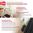 thumbnail image 3 of Hailo K20 3-Step Folding Ladder with Sturdy Steel Frame, 330 lb Capacity, Silver, 3 of 11
