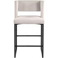 thumbnail image 4 of Meridian Furniture Caleb Cream Velvet Counter Stool (Set of 2), 4 of 7