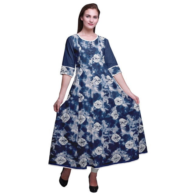 Bimba Robe Décontractée AnarkaliKurtiMaxi Imprimée IndianKurtisFor Women