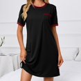 thumbnail image 4 of Robe T-Shirt Femme Femmes Manches Courtes Couleur Unie Coupe Ample T-Shirt Col Rond Robe de Pyjama Robe T-Shirt pour Femmes Robe T-Shirt pour Femmes T-Shirts pour Femmes Mode, 4 of 6