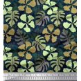 thumbnail image 1 of Soimoi Poly Georgette Fabric Floral & Monstera Leaves Print Fabric by Yard 42 Inch Wide, 1 of 3