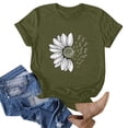 thumbnail image 4 of T-Shirt d'Été Tournesol pour Femmes Grande Taille Blouse Ample Manches Courtes Graphique Décontractée Polyester, 4 of 4