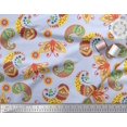 thumbnail image 3 of Soimoi Poly Georgette Fabric Artistic Paisley Printed Craft Fabric by the Yard 52 Inch Wide, 3 of 3