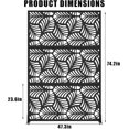 thumbnail image 2 of YUSAZENS 47x72 Inch Galvanized Steel Garden Screen Panel Flower Pattern Metal Privacy Fence Partition for Patio Backyard Outdoor Decor, 2 of 8