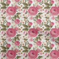 thumbnail image 1 of oneOone Velvet Pink Fabric Floral Sewing Material Print Fabric By The Yard 58 Inch Wide, 1 of 4