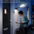 thumbnail image 3 of Outdoor Solar Street Light Rotating Human Body Induction Street Lamp 70pcs LED Beads Decorative Fence Light with Light Control for Garden Yard Hotel, 3 of 9