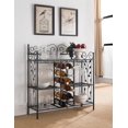 thumbnail image 1 of Kings Brand Furniture Table Console en Métal Casier à Vin Buffet Serveur, 1 of 10