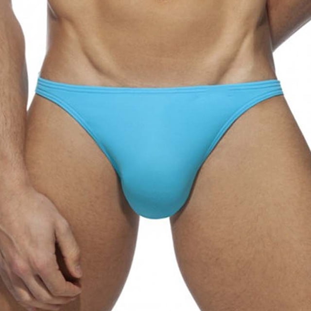 Birdeem Swim Trunks Men Mens Sexy Briefs Low-Rise Bikini Comfort Beach Briefs Solid Color Swimming Trunks