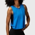 thumbnail image 2 of Timegard Womens Workout Tank Top Athletic Running Loose Cropped Top Tee Side Knot Solid Color Pullover, 2 of 4