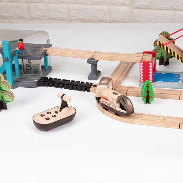CHEMIN DE FER POUR ENFANTS DE 204 CM AVEC LOCOMOTIVE, WAGON, RAILS, LUMIÈRES ET SONS CHEMIN DE FER POUR ENFANTS DE 204 CM AVEC LOCOMOTIVE, WAGON, RAILS, LUMIÈRES ET SONS