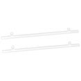 thumbnail image 1 of Unique Bargains PVC Poster Hanger Rail Poster Strip Bar 40cm/16inch Clear with Clips for Poster, Map, 2 Set, 1 of 5