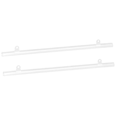 Unique Bargains Barre de Suspension pour Affiche en PVC, Rail de Suspension pour Affiche, Barre 40 Cm/16 Pouces Transparent avec Pinces pour Affiche, Carte, Ensemble de 2