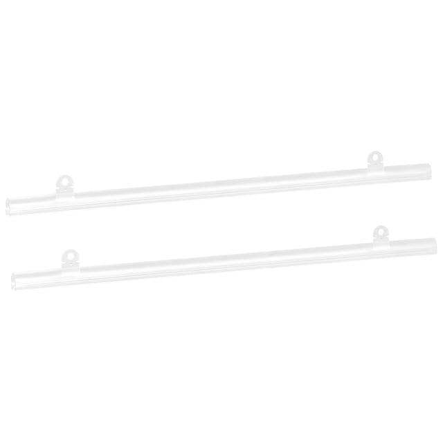 Unique Bargains PVC Poster Hanger Rail Poster Strip Bar 40cm/16inch Clear with Clips for Poster, Map, 2 Set