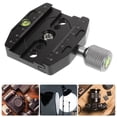 thumbnail image 5 of KAKOWELY Quick Release Plate Clamp with 1/4 3/8inch Thread for Tripod Ballhead Quick Release Plate Adapter Tripod Quick Release Plate3.74"X2.76"X0.79", 5 of 5