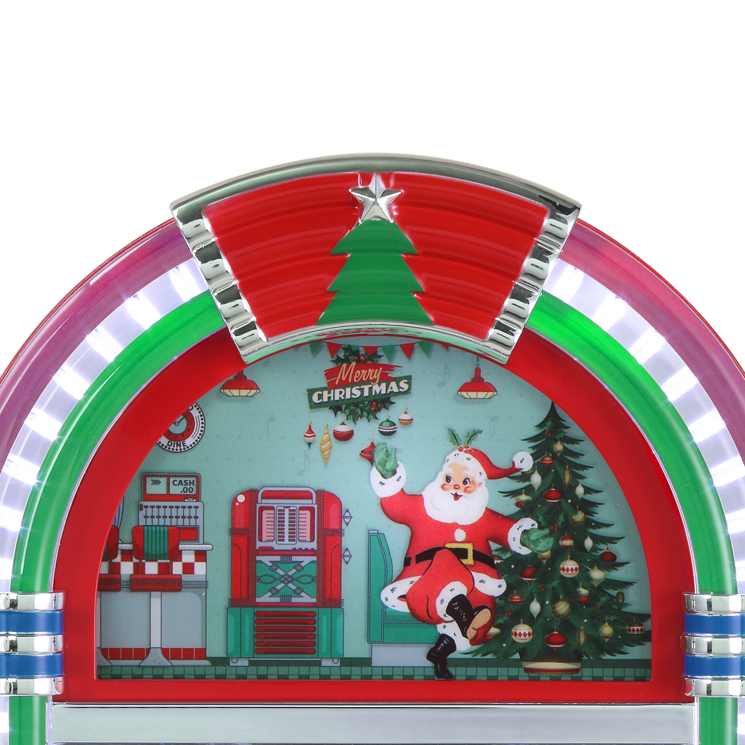 Mr. Christmas 9-inch Decorative Retro Jukebox Red