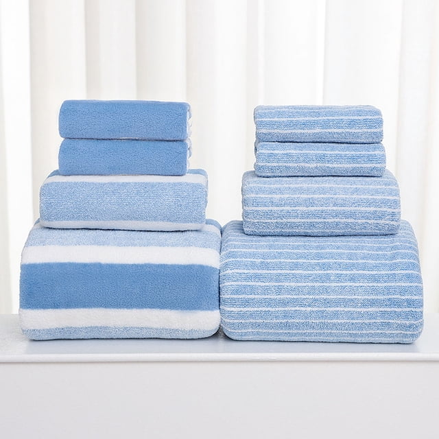 ZZkhGO 8PC Towel Bath Towel Set Velvet, Removable Highly Absorbent Soft Bath Towels, Spa Collection for Bathroom Gym Home