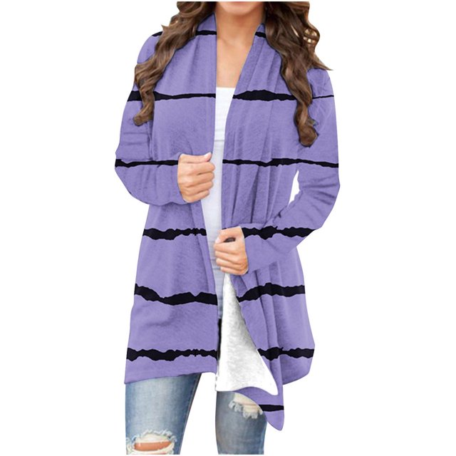Cardigan pour Femme Manches Longues Ouvert devant Cardigan Léger Casual Fall Jacket Clothes