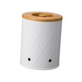 thumbnail image 2 of DOLITY Kitchen Vegetable Storage Tin Potato Onion Garlic Storage Bin with Lid Kitchen Storage Canister for Kitchen Countertop Pantry White Small, 2 of 9