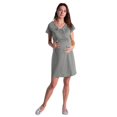 thumbnail image 2 of EGNMCR Robe pour Femmes, Robe à Manches Courtes à Encolure Carrée Longueur Genou Femmes Robe Décontractée avec Nœud Robe d'Allaitement à Manches Courtes Robe de Maternité Courte Robe pour Femmes Enceintes, 2 of 8
